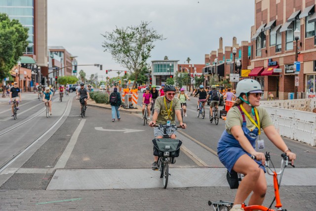Bike riders at Open Streets Tempe
